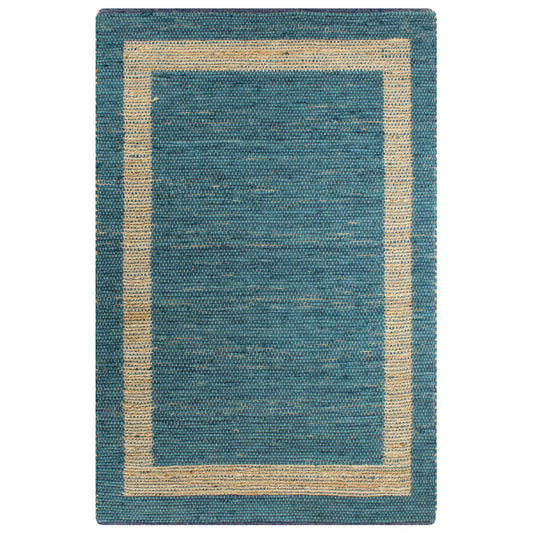 vidaXL Handmade Rug Jute Blue 80x160 cm