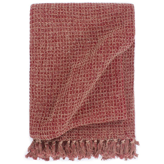 vidaXL Throw Cotton 125x150 cm Burgundy