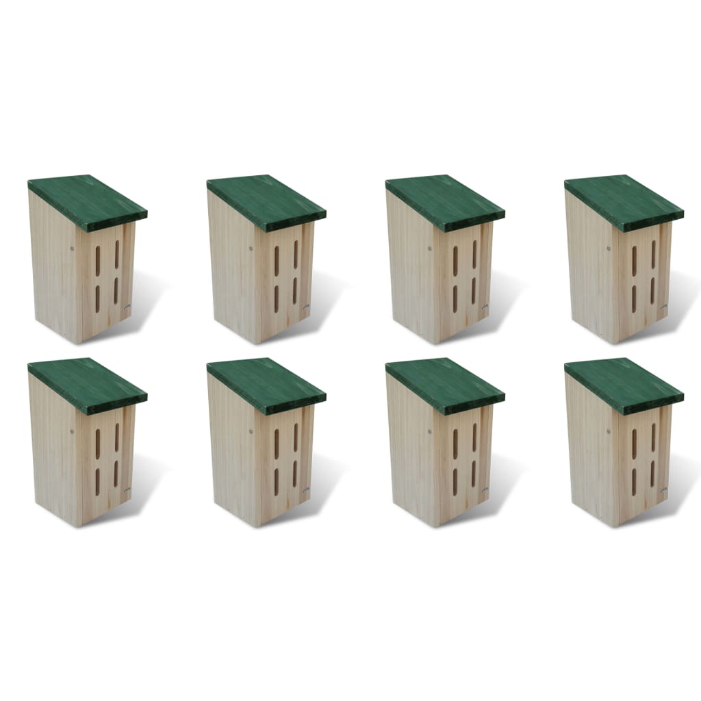 vidaXL Butterfly Houses 8 pcs Wood 14x15x22 cm