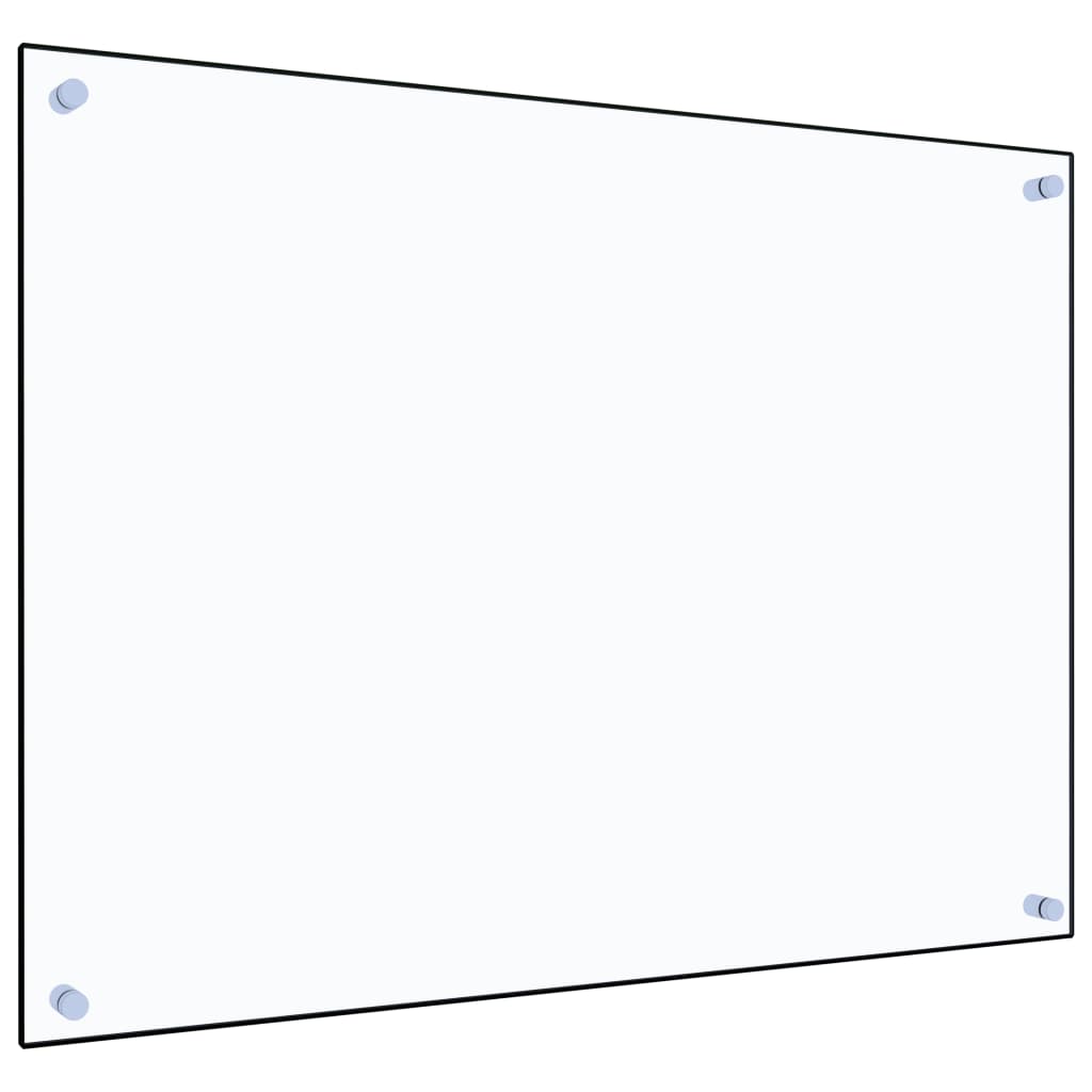 vidaXL Kitchen Backsplash Transparent 80x60 cm Tempered Glass