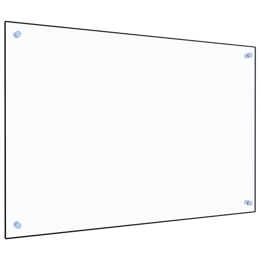 vidaXL Kitchen Backsplash Transparent 90x60 cm Tempered Glass