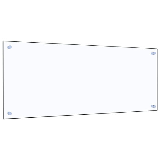 vidaXL Kitchen Backsplash Transparent 100x40 cm Tempered Glass