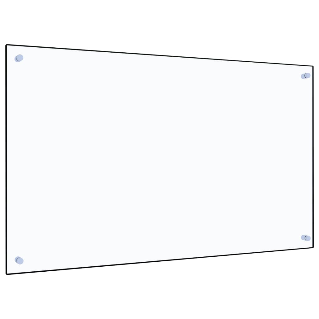 vidaXL Kitchen Backsplash Transparent 100x60 cm Tempered Glass