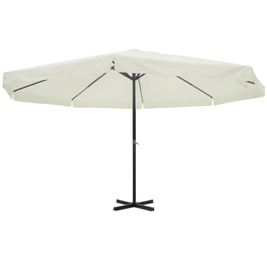 vidaXL Parasol White Aluminium 500 cm