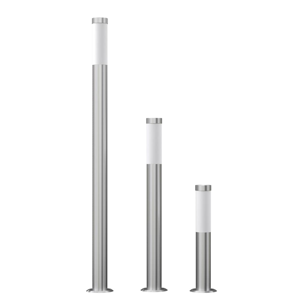 vidaXL Garden Lamp Set 3-piece Waterproof Stainless Steel