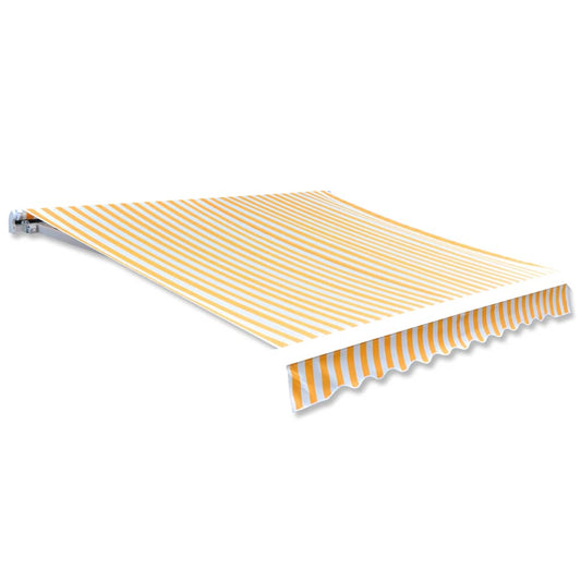 vidaXL Awning Top Sunshade Canvas Sunflower Yellow & White 3x2.5m