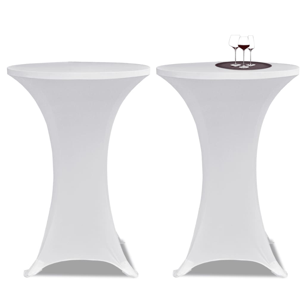 Standing Table Cover Ì÷70cm White Stretch 2 pcs