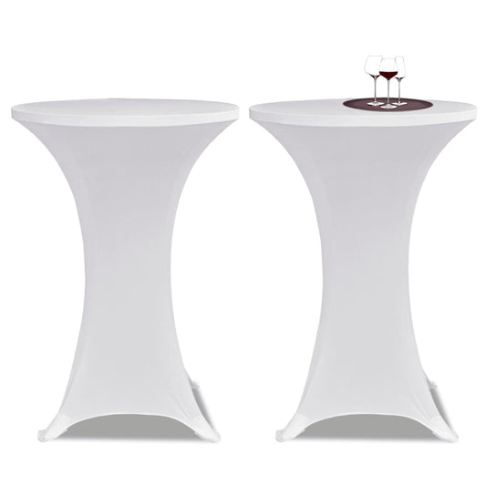 Standing Table Cover Ì÷70cm White Stretch 2 pcs