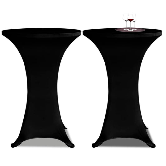 Standing Table Cover Ì÷80cm Black Stretch 2 pcs