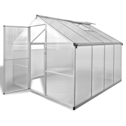 vidaXL Reinforced Aluminium Greenhouse with Base Frame 6.05 må_