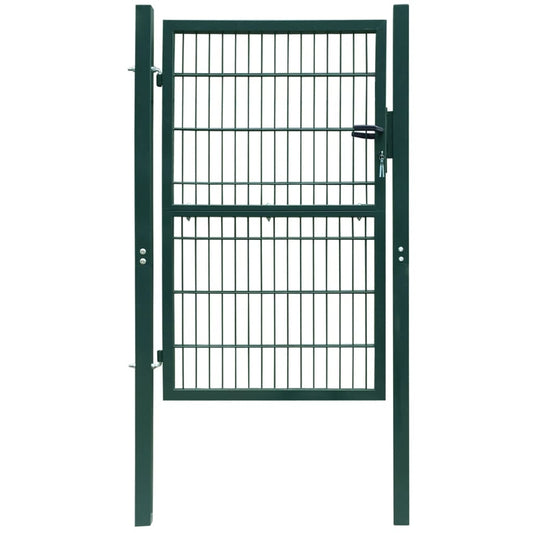 vidaXL 2D Fence Gate (Single) Green 106 x 190 cm