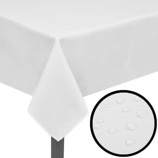 5 Tablecloths White 100 x 100 cm