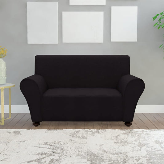 vidaXL Stretch Couch Slipcover Black Polyester Jersey
