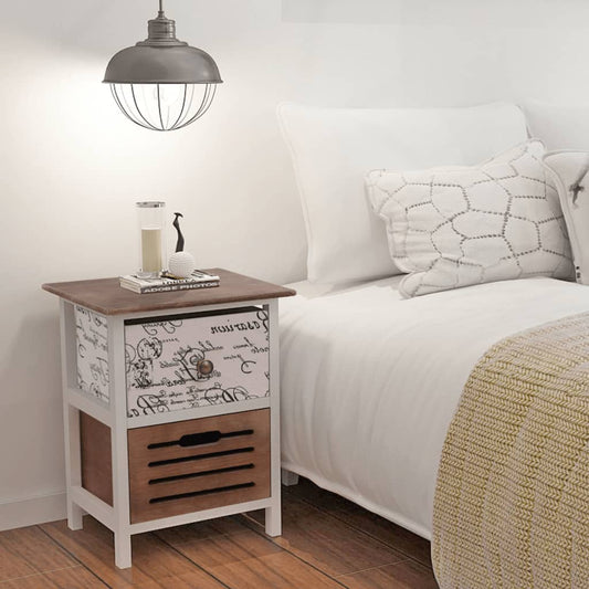 vidaXL Bedside Cabinet Wood