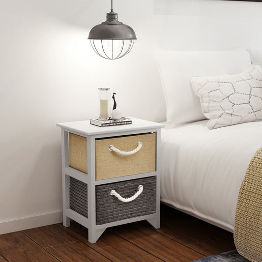 vidaXL Bedside Cabinets 2 pcs Wood