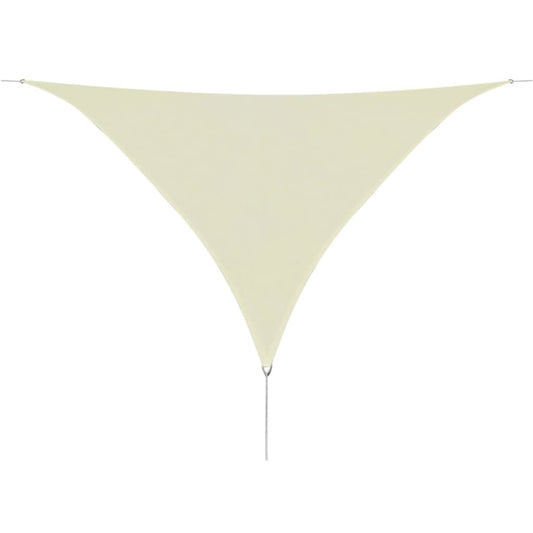 vidaXL Sunshade Sail HDPE Triangular 5x5x5 m Cream