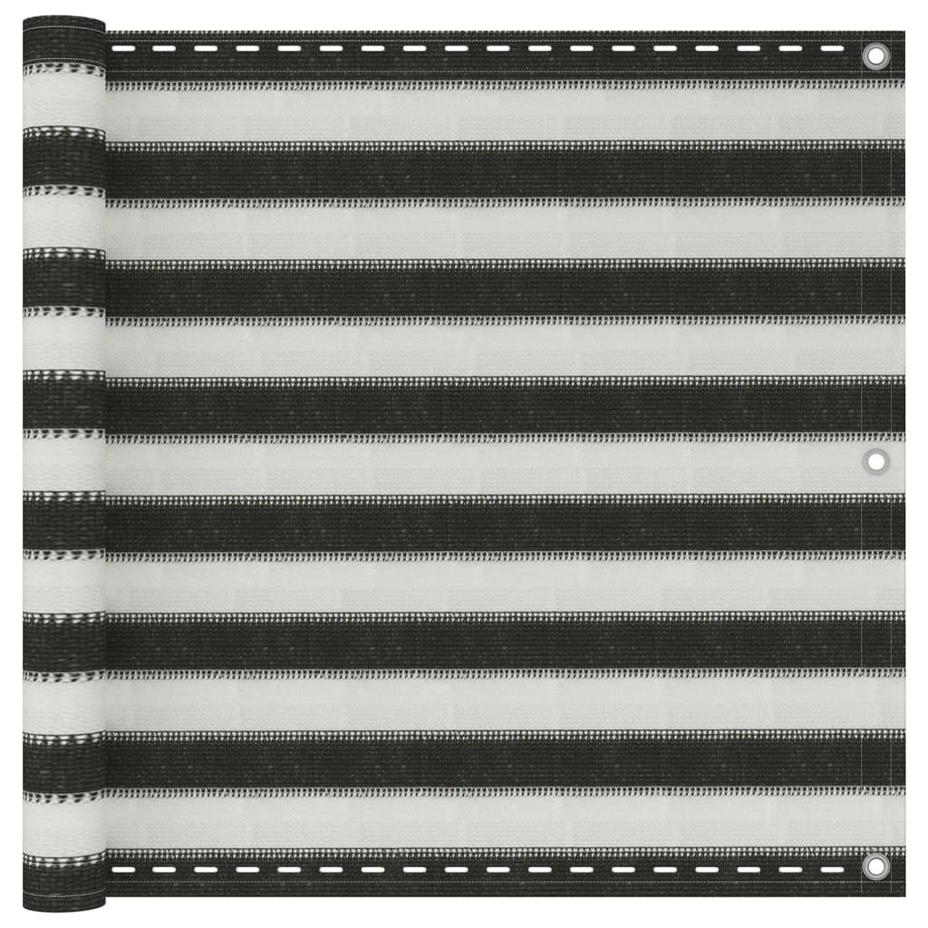 vidaXL Balcony Screen HDPE 90x600 cm Anthracite and White