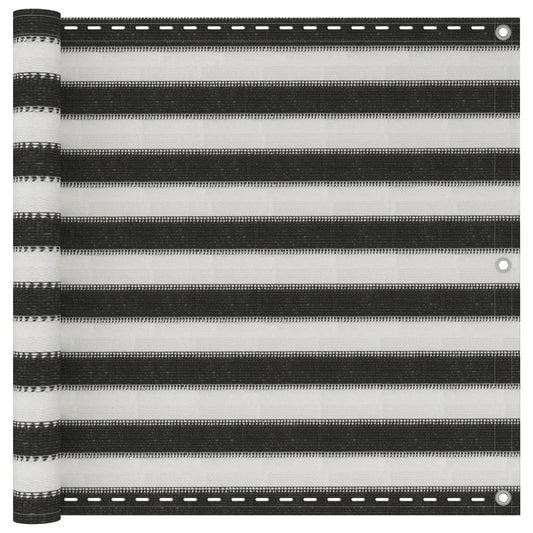 vidaXL Balcony Screen HDPE 90x600 cm Anthracite and White