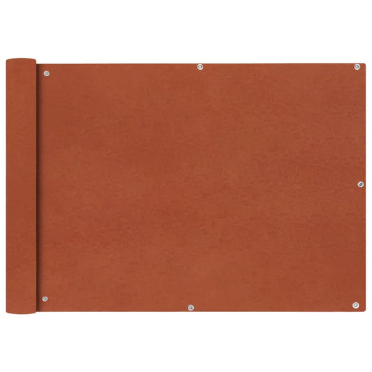 vidaXL Balcony Screen Oxford Fabric 75x400 cm Terracotta