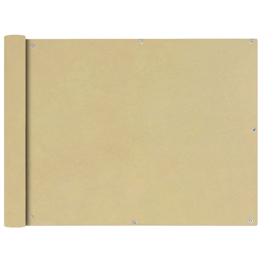 vidaXL Balcony Screen Oxford Fabric 90x600 cm Beige