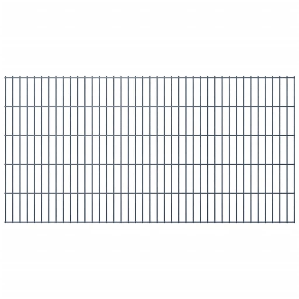 vidaXL 2D Garden Fence Panel 2.008x1.03 m  Grey
