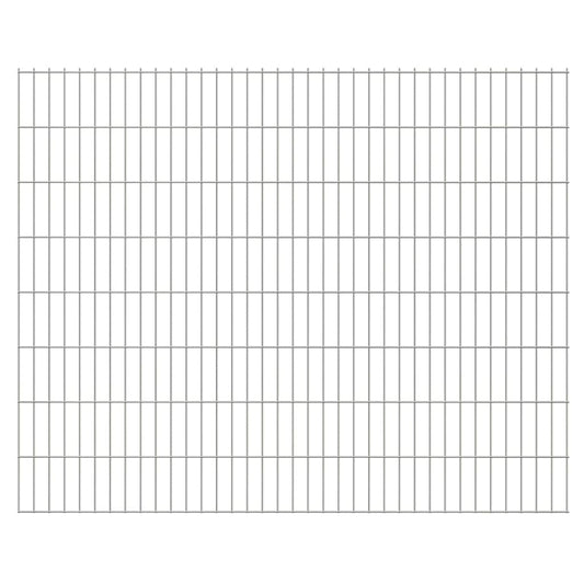 vidaXL 2D Garden Fence Panel 2.008x1.63 m  Silver