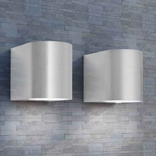 vidaXL Outdoor LED Wall Lights 2 pcs Round Downwards