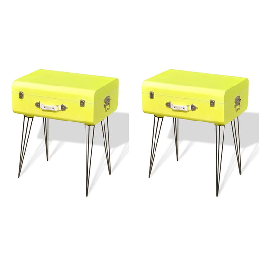 vidaXL Bedside Cabinets 2 pcs 49.5x36x60 cm Yellow