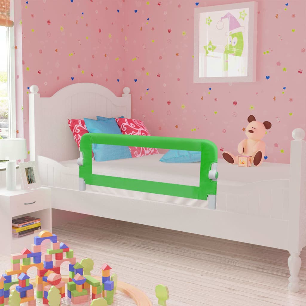 vidaXL Toddler Safety Bed Rail 2 pcs Green 102x42 cm