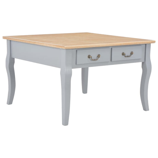 vidaXL Coffee Table Grey 80x80x50 cm Wood