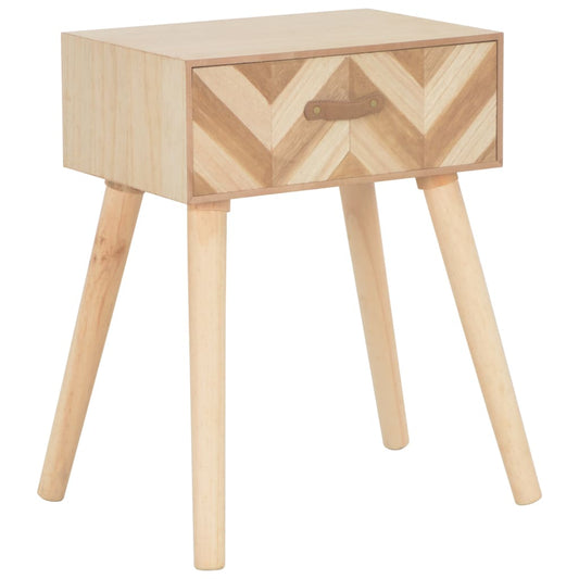 vidaXL Bedside Cabinet with Drawer 44x30x58 cm Solid Wood