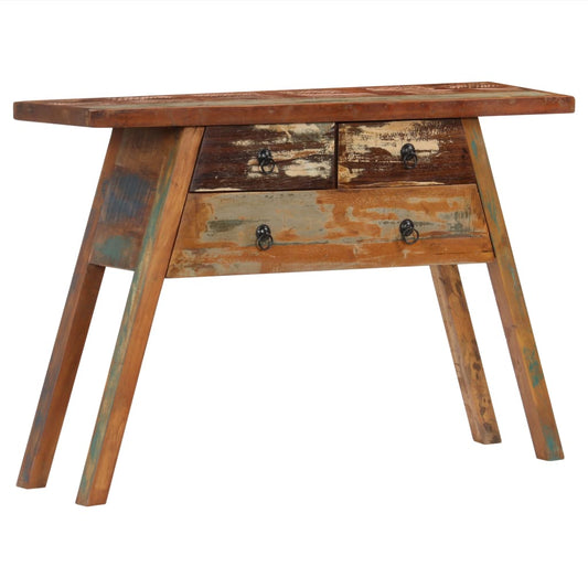 vidaXL Console Table 110x30x75 cm Solid Reclaimed Wood