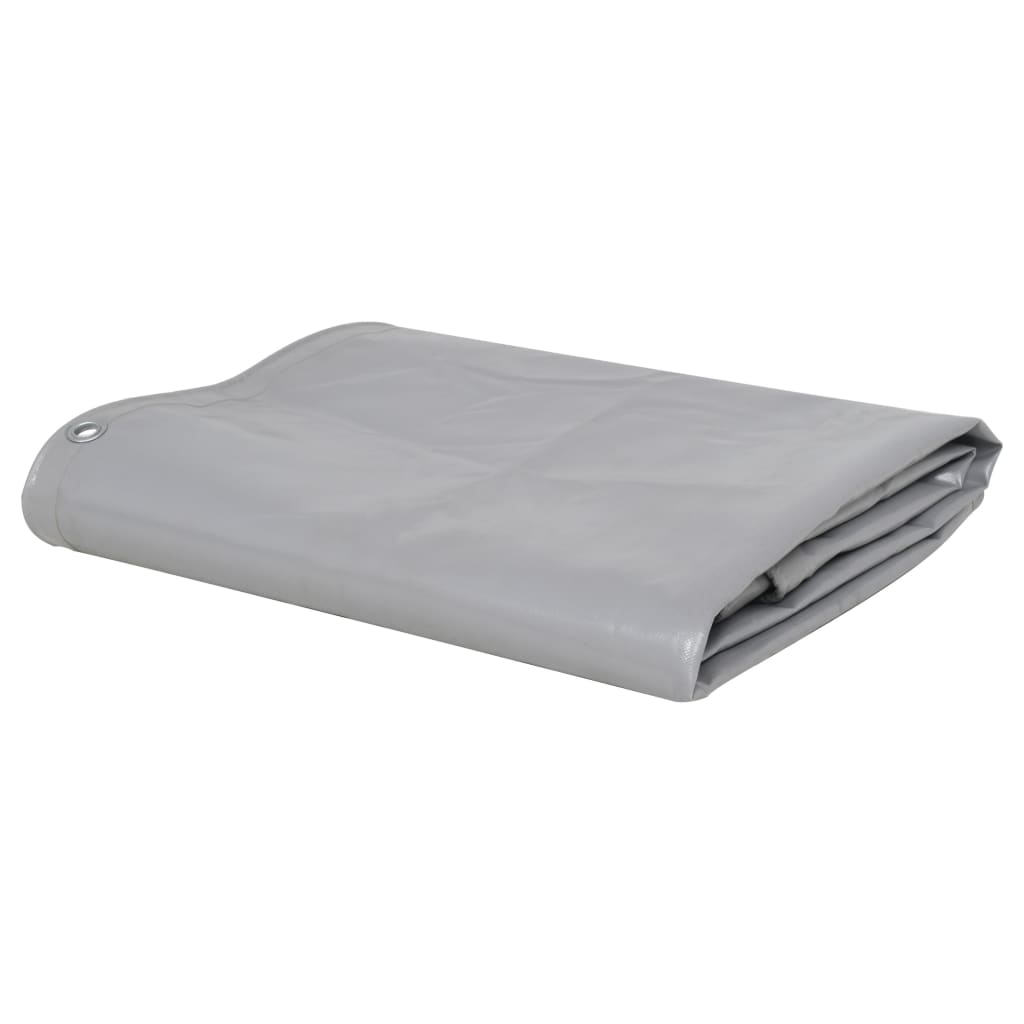 vidaXL Tarpaulin 650 g/må_ 1.5x6 m Grey