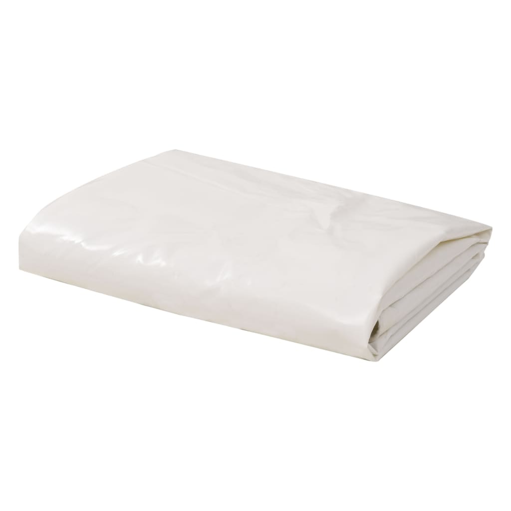 vidaXL Tarpaulin 650 g/må_ 6x8 m White