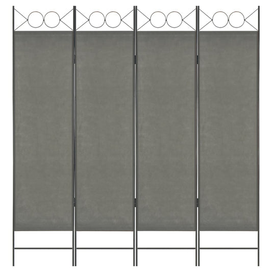 vidaXL 4-Panel Room Divider Anthracite 160x180 cm