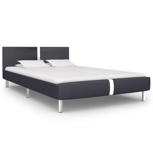 vidaXL Bed Frame Black Faux Leather 135x190 cm 4FT6 Double