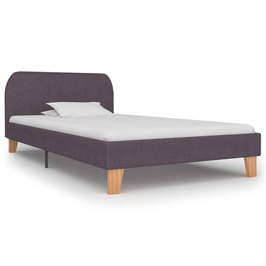 vidaXL Bed Frame Taupe Fabric 90x190 cm 3FT Single
