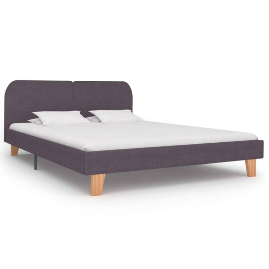 vidaXL Bed Frame Taupe Fabric 150x200 cm 5FT King Size