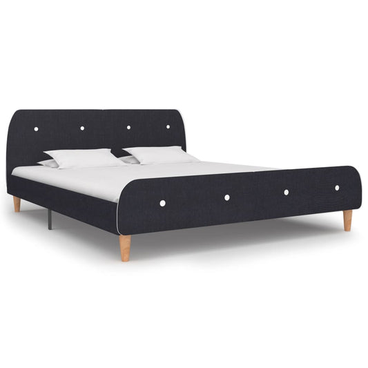 vidaXL Bed Frame Dark Grey Fabric 180x200 cm 6FT Super King