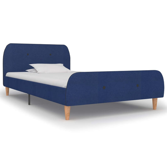 vidaXL Bed Frame Blue Fabric 90x190 cm 3FT Single