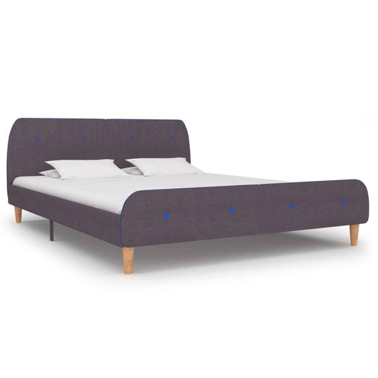 vidaXL Bed Frame Taupe Fabric 150x200 cm 5FT King Size