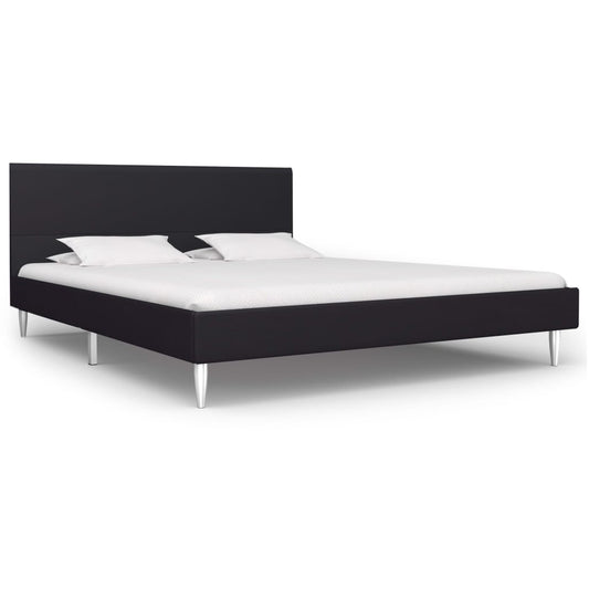 vidaXL Bed Frame Black Fabric 135x190 cm 4FT6 Double