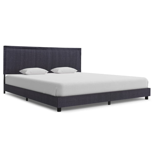 vidaXL Bed Frame Dark Grey Fabric 150x200 cm 5FT King Size