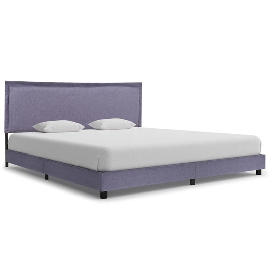 vidaXL Bed Frame Light Grey Fabric 150x200 cm 5FT King Size