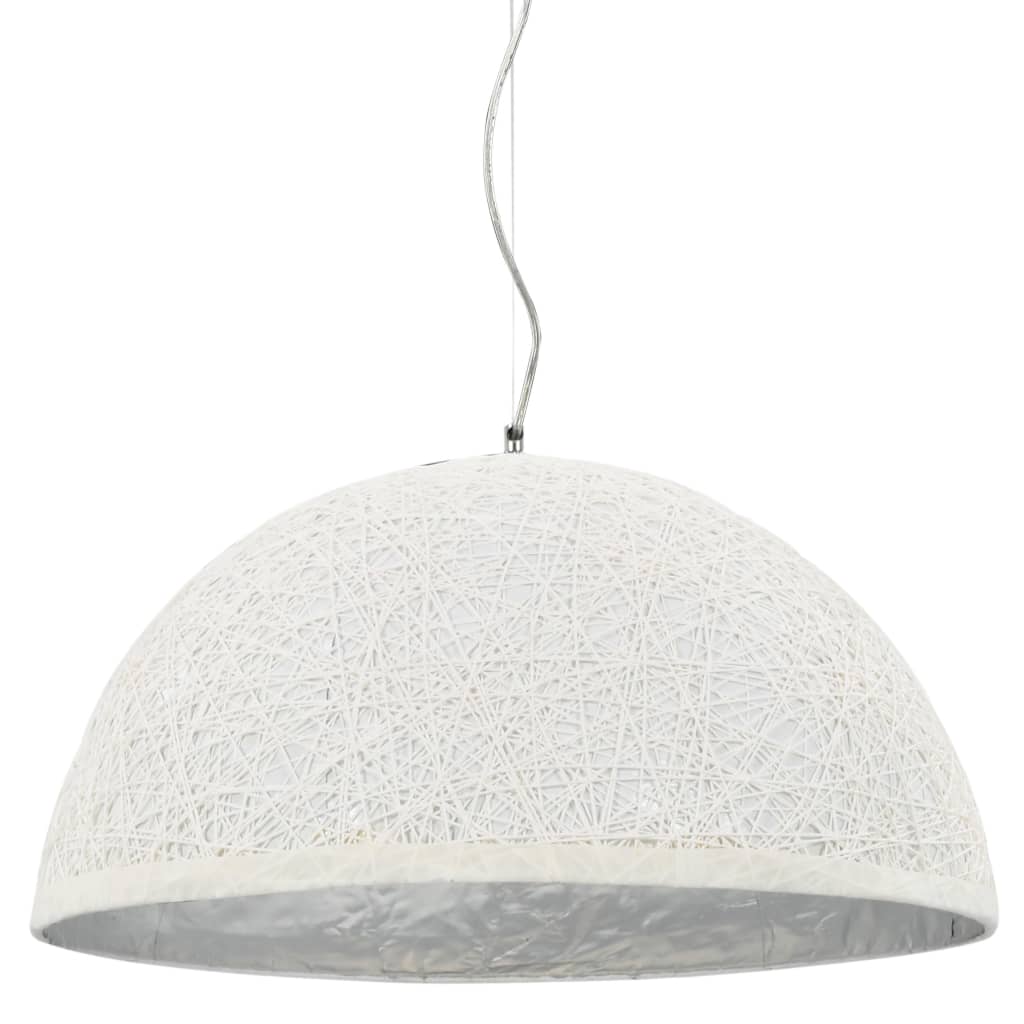 vidaXL Pendant Lamp White and Silver Ì÷50 cm E27
