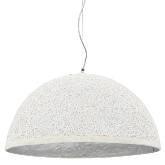 vidaXL Pendant Lamp White and Silver Ì÷50 cm E27