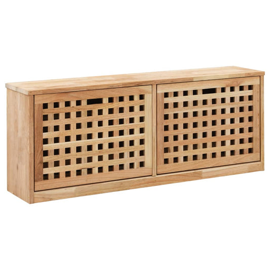 vidaXL Shoe Storage Bench 94x20x38 cm Solid Walnut Wood
