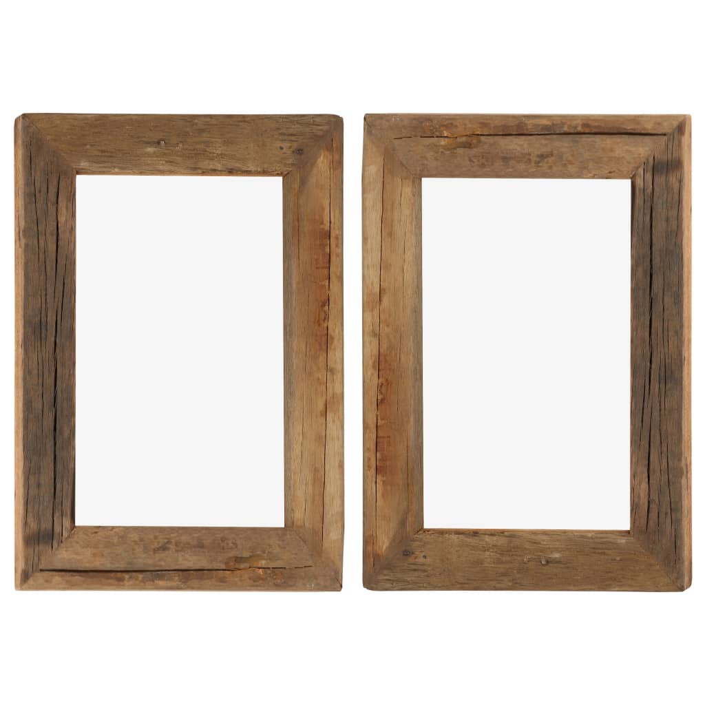 vidaXL Photo Frames 2 pcs 30x40 cm Solid Reclaimed Wood and Glass