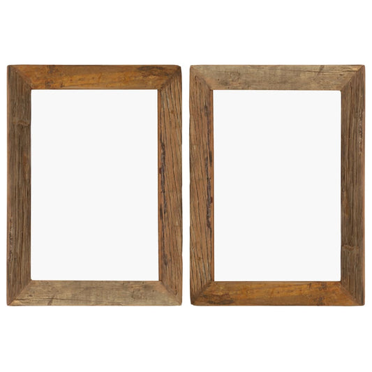 vidaXL Photo Frames 2 pcs 40x50 cm Solid Reclaimed Wood and Glass