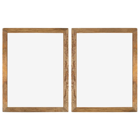 vidaXL Photo Frames 2 pcs 90x70 cm Solid Reclaimed Wood and Glass